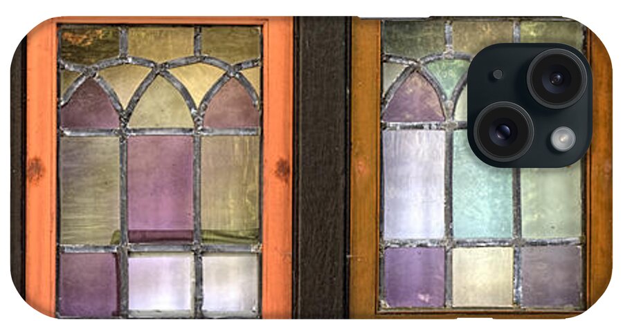 Glass iPhone Case featuring the photograph Old Stained Glass Windows by Dianne Phelps
