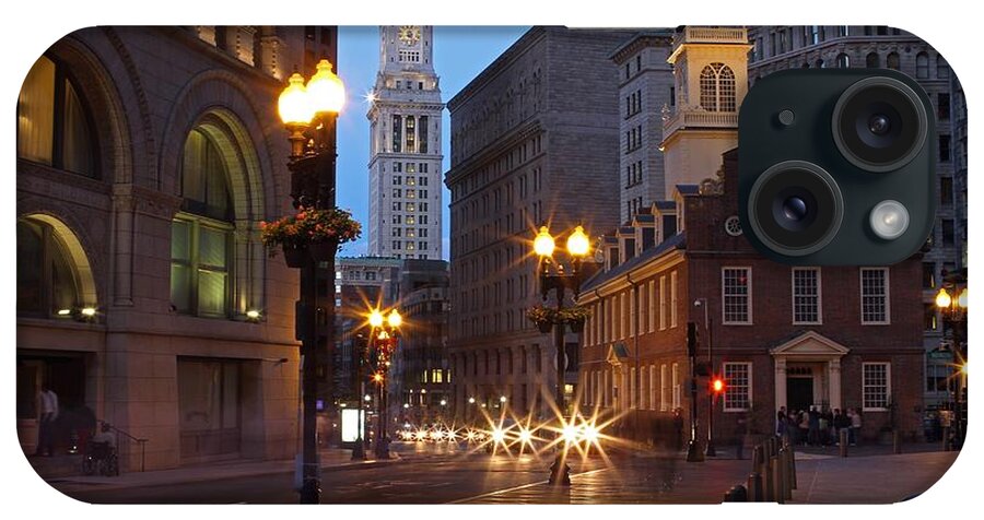 Boston iPhone Case featuring the photograph Old State House and Custom House in Boston by Juergen Roth
