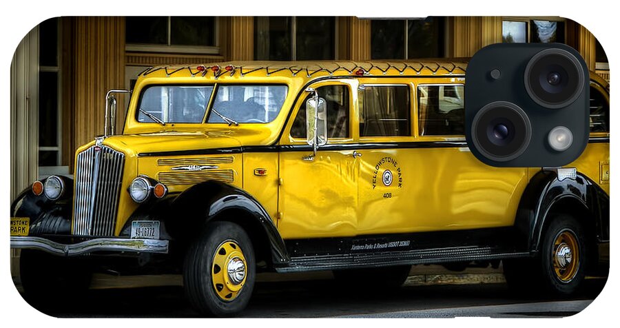 David Lawson Photography iPhone Case featuring the photograph Old Time Yellowstone Bus II by David Lawson