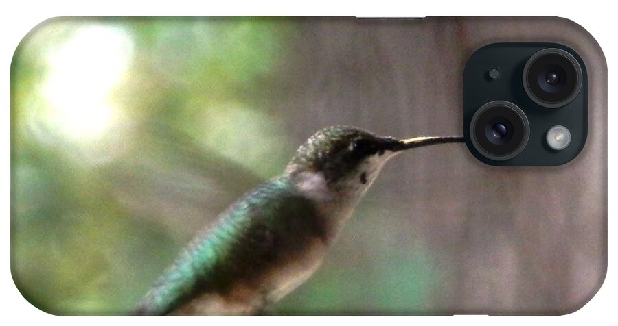 #hummingbird iPhone Case featuring the photograph Hummingbird On A Mission by Belinda Lee