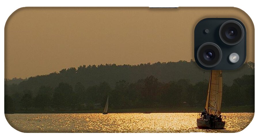 Lake iPhone Case featuring the photograph On Golden Pond by Carolyn Jacob