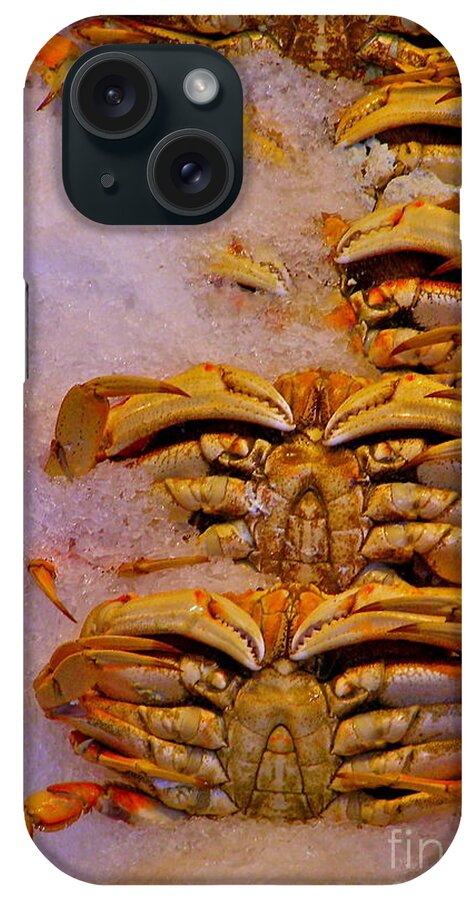 Crabs iPhone Case featuring the photograph On Ice by LeLa Becker