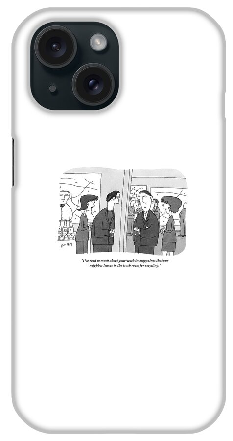 One Man Addresses Another At A Party iPhone Case