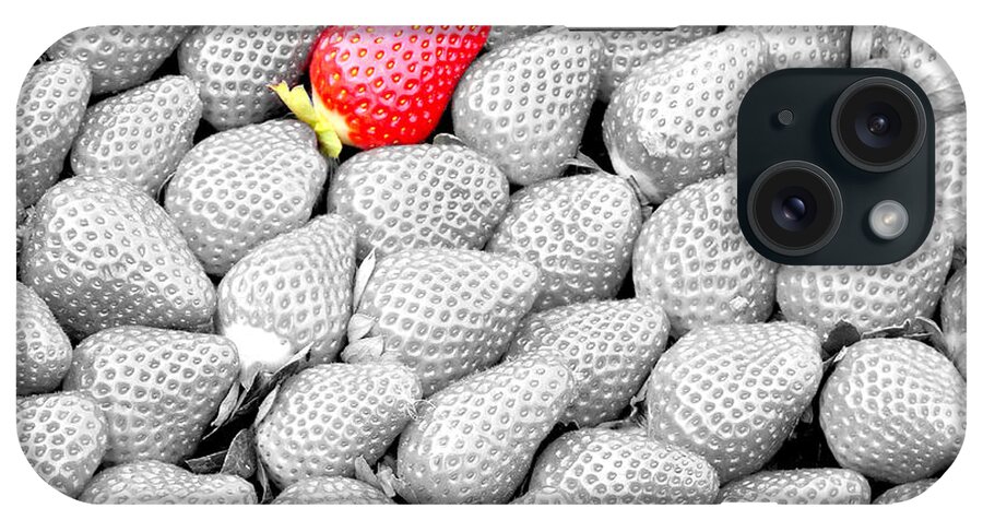 Strawberries iPhone Case featuring the photograph One of a Kind by Mariarosa Rockefeller