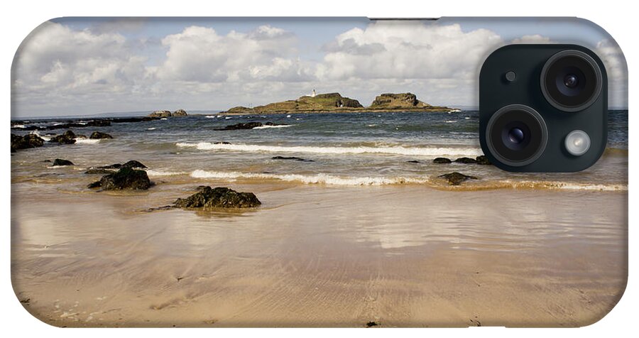 Fidra Lighthouse And Seashore iPhone Case featuring the photograph Only clouds from skies by Elena Perelman