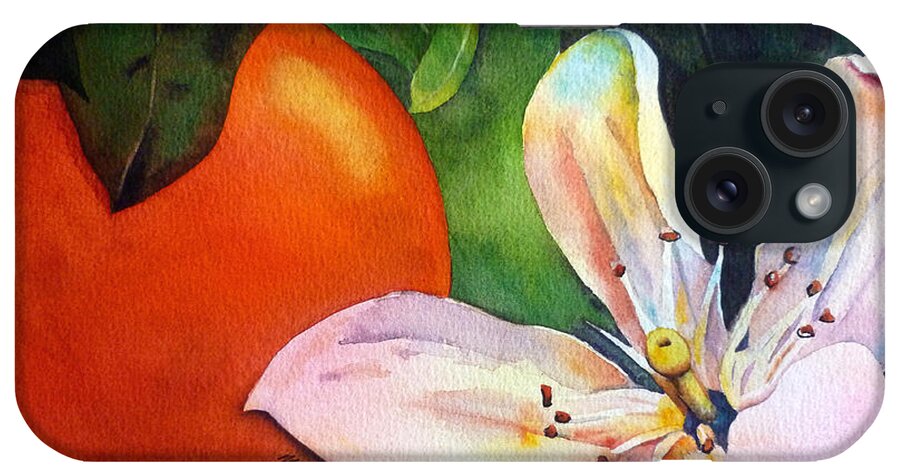 Orange Blossom iPhone Case featuring the painting Orange Blossom by Michal Madison