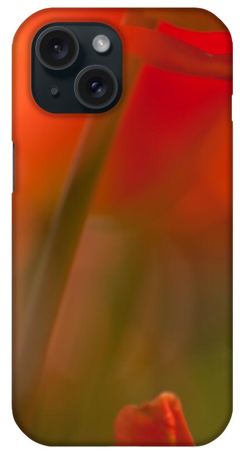 Tulips iPhone Case featuring the photograph Orange Tulip Abstract by Jani Freimann