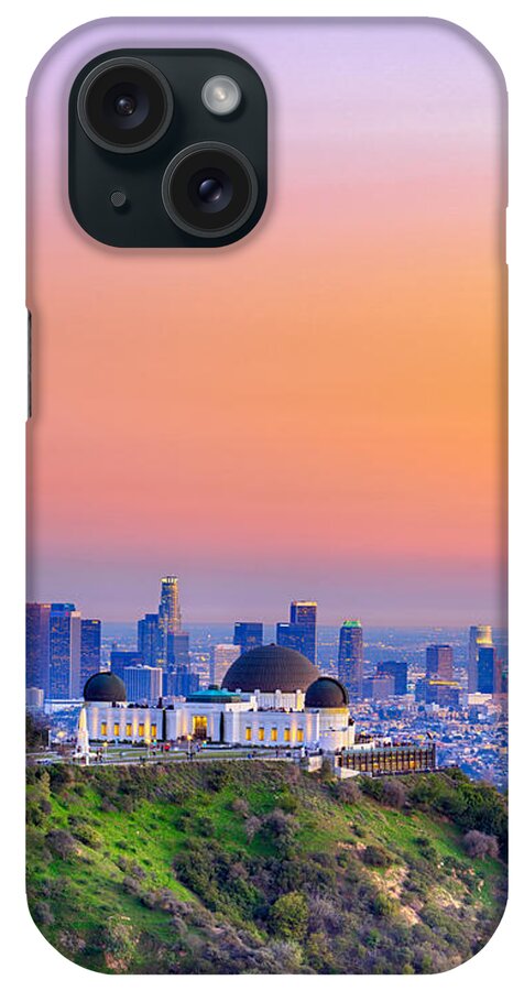 Griffith Observatory iPhone Case featuring the photograph Orangesicle Griffith Observatory by Scott Campbell