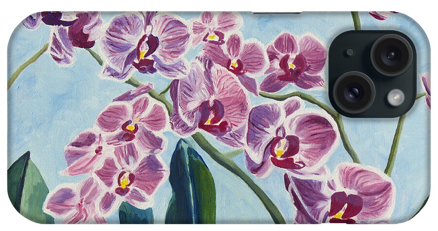 Orchids iPhone Case featuring the painting Orchids by Annette M Stevenson