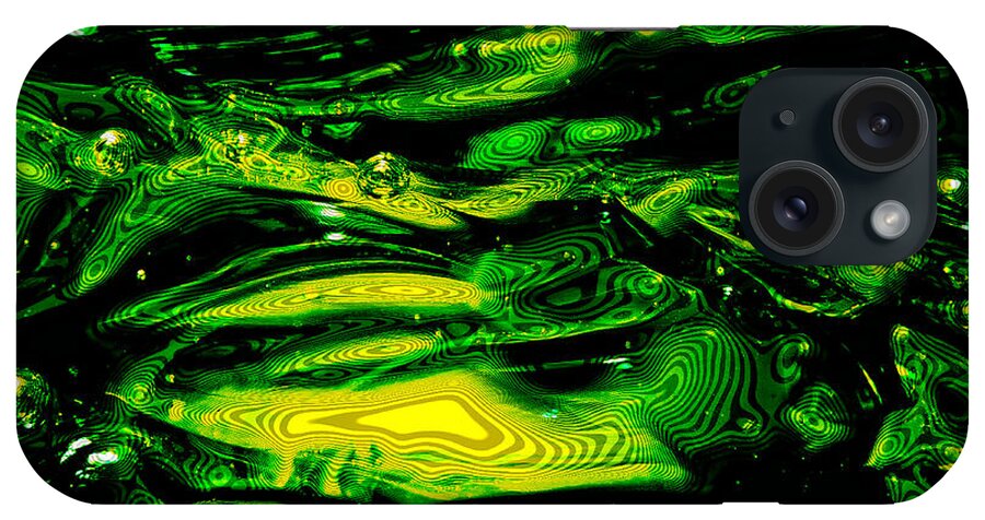 Glass Macro - Oregon Ducks iPhone Case featuring the photograph Oregon Ducks Abstract by David Patterson