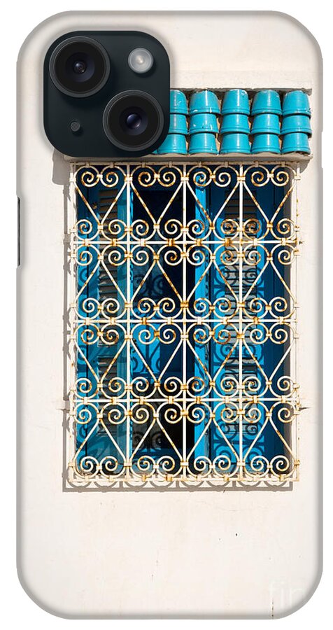 Window iPhone Case featuring the photograph Oriental window in Djerba, Tunisia by Delphimages Photo Creations