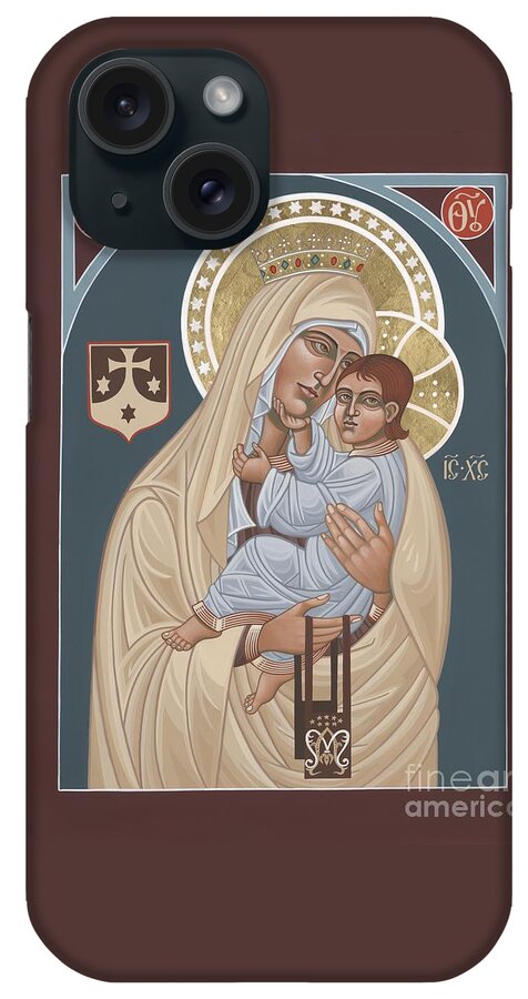 Our Lady Of Mt. Carmel Was Commissioned By The Church Of Mt. Carmel In Brooklyn iPhone Case featuring the painting Our Lady of Mt. Carmel 255 by William Hart McNichols