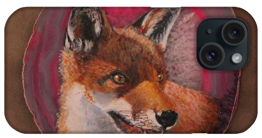 Red Fox iPhone Case featuring the painting What Does the Fox Say? by Bob Williams