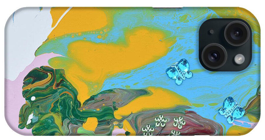 Modern iPhone Case featuring the painting Out Grazing For Bugs by Donna Blackhall