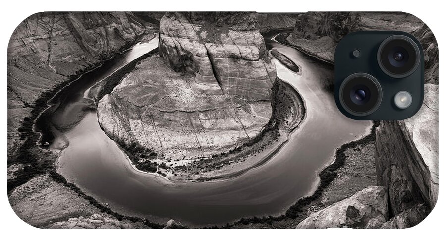 Horseshoe iPhone Case featuring the photograph Overcast at Horseshoe Bend by Brad Brizek