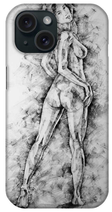 Erotic iPhone Case featuring the drawing Page 32 by Dimitar Hristov