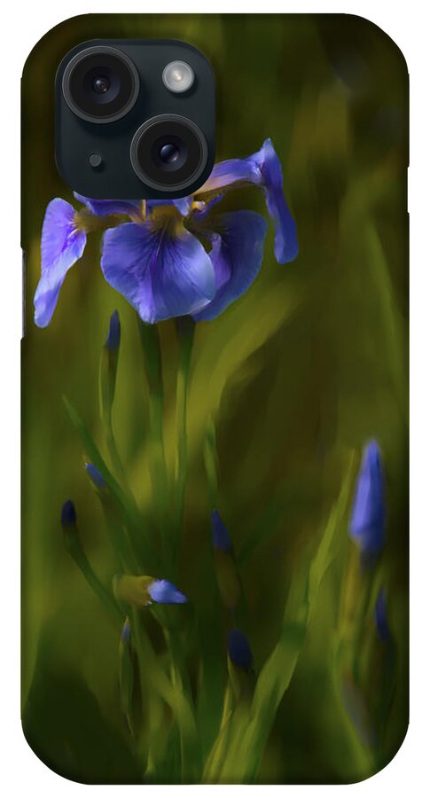 Alaska iPhone Case featuring the photograph Painted Alaskan Wild Irises by Penny Lisowski