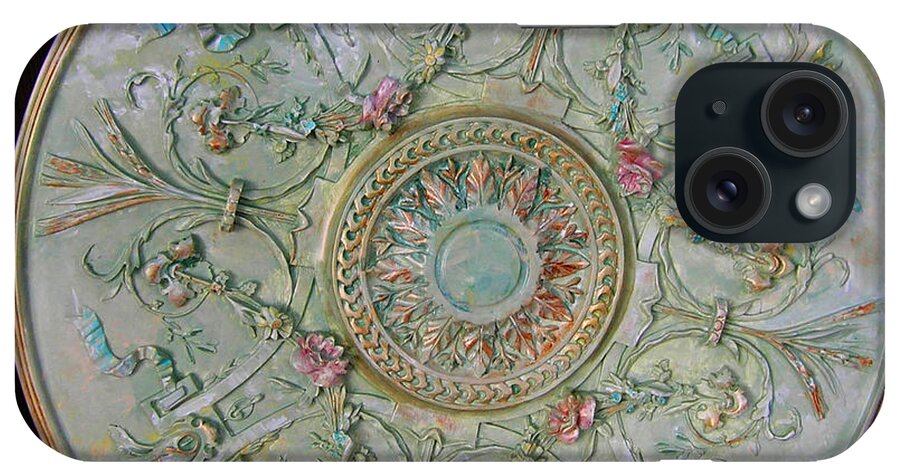 Medallion iPhone Case featuring the painting Painted Entry Ceiling Medallion by Lizi Beard-Ward