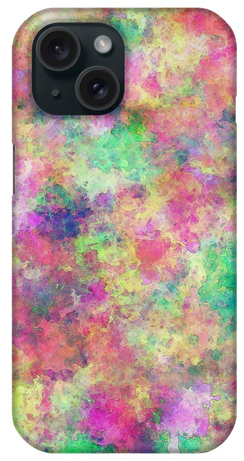 Digital Art iPhone Case featuring the digital art Painted Pixels by Phil Perkins