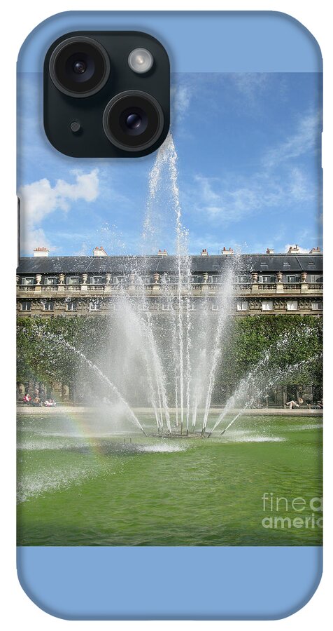 Paris iPhone Case featuring the photograph Palais Royal Fountain by Ann Horn