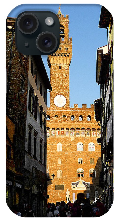 Italy iPhone Case featuring the photograph Palazzo Vecchio in Florence Italy by Irina Sztukowski