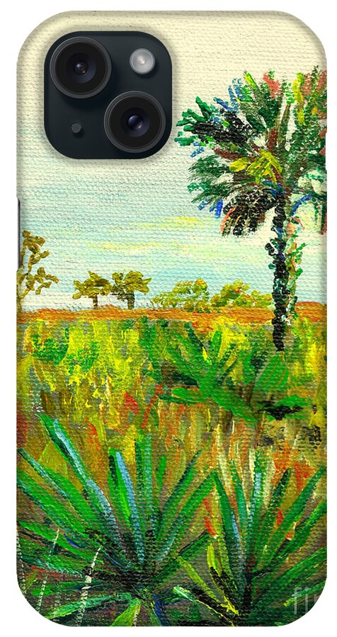 Palm And Palmetto iPhone Case featuring the painting Palm and Palmetto by Lou Ann Bagnall