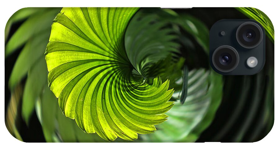 Abstract iPhone Case featuring the photograph Palmetto Nautilus by Gary Holmes