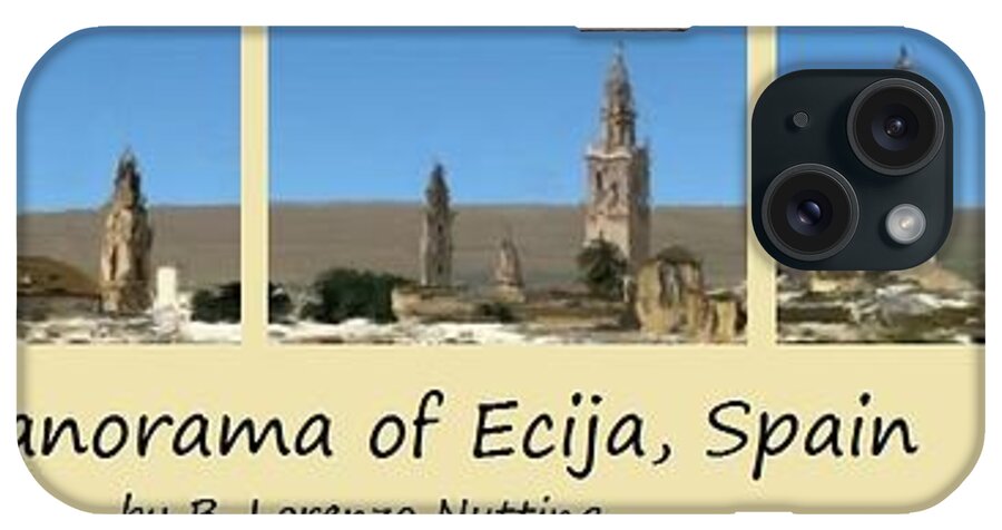 Ecija iPhone Case featuring the painting Panorama of Ecija Spain by Bruce Nutting