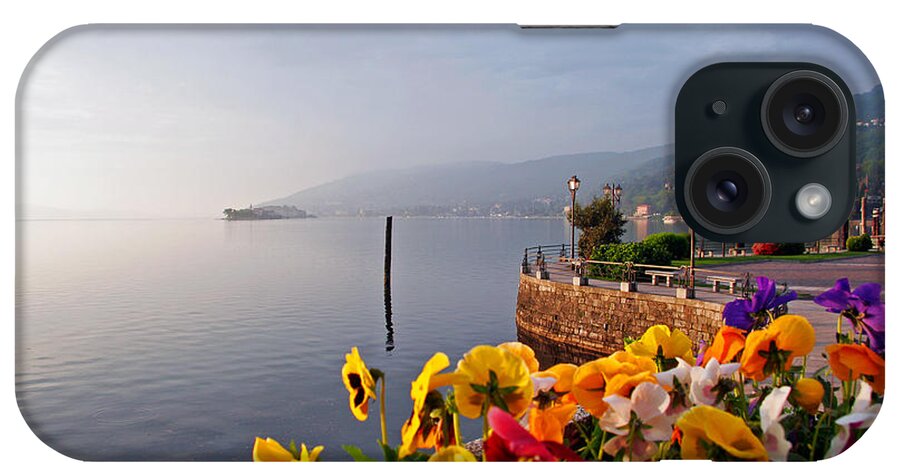 Italy iPhone Case featuring the photograph Pansies on Lake Maggiore by Peter Tellone