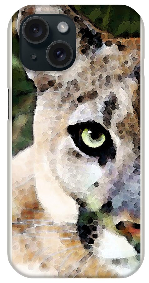 Panther iPhone Case featuring the painting Panther Art - Florida's Feline by Sharon Cummings