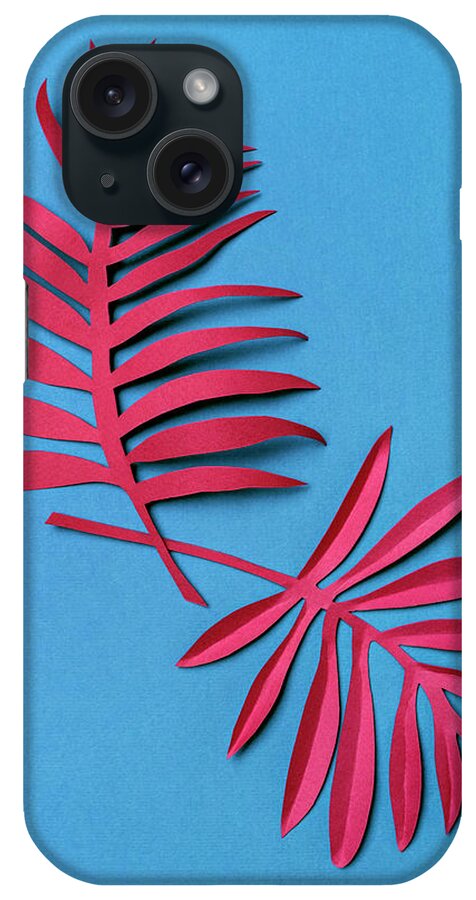 Art iPhone Case featuring the photograph Paper Twigs With Leaves by Shyrokova