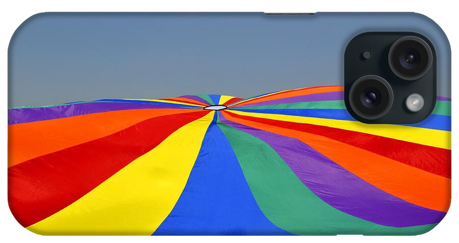 Parachute iPhone Case featuring the photograph Parachute of many colors by Verana Stark