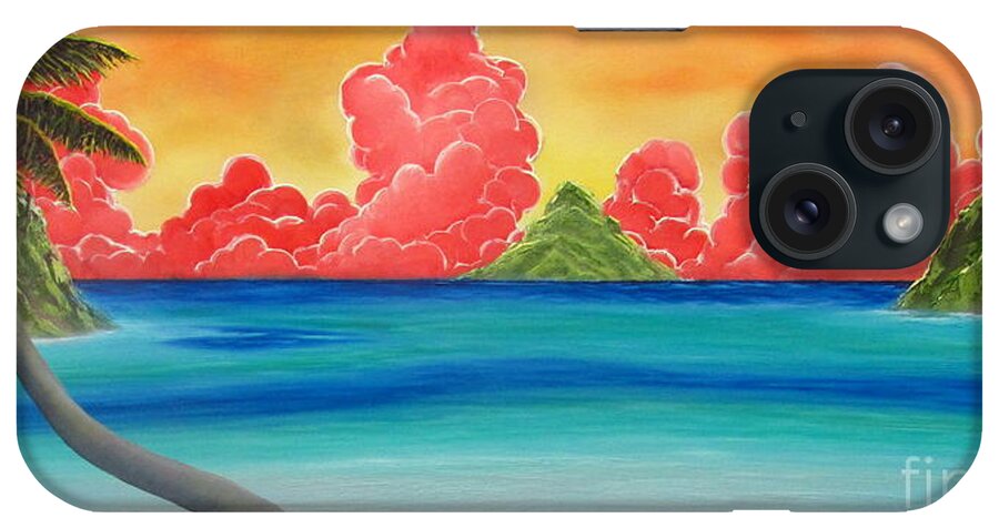 Paradise Paintings iPhone Case featuring the painting Paradise Panorama by Joshua Bales