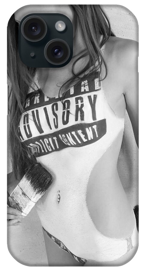 Parental Advisory iPhone Case featuring the photograph Parental Advisory - bodypainting by Blue Muse Fine Art