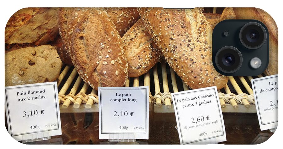 French Bread Art iPhone Case featuring the photograph Paris Food Photography - Paris Au Pain Bakery Patisserie - French Bread by Kathy Fornal