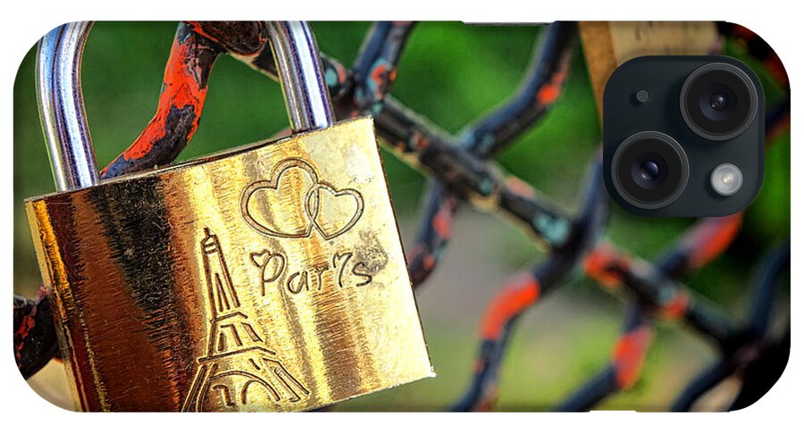 Paris iPhone Case featuring the photograph Paris Love Lock by Olivier Le Queinec