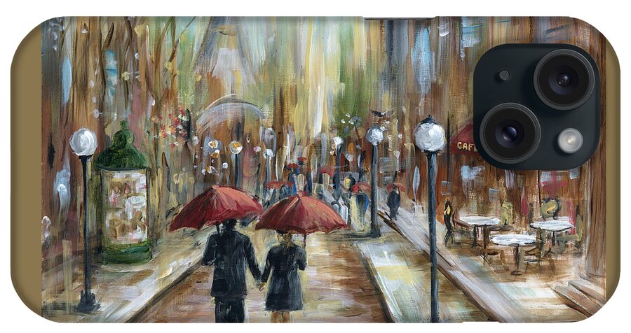Paris iPhone Case featuring the painting Paris Lovers Ill by Marilyn Dunlap