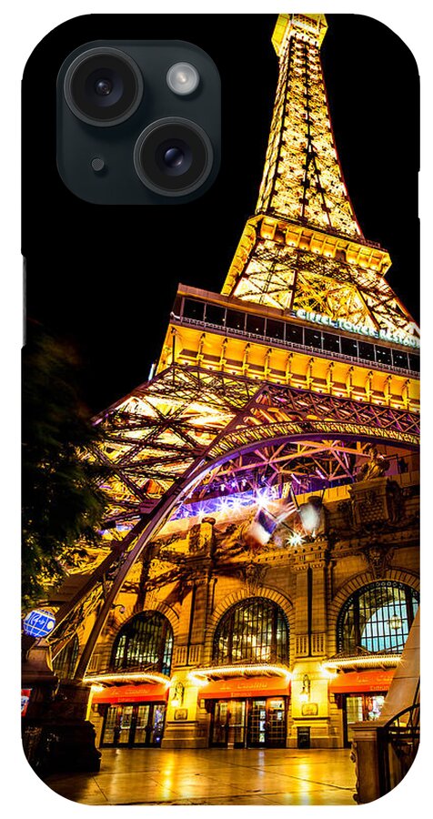 Las Vegas iPhone Case featuring the photograph Paris Under The Tower by Az Jackson