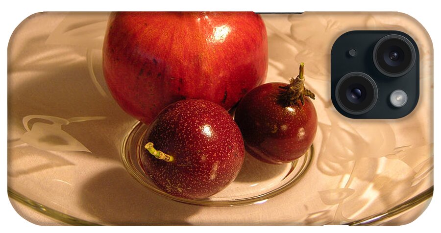 Art iPhone Case featuring the photograph Passion fruit and pomegranate by Julianne Felton