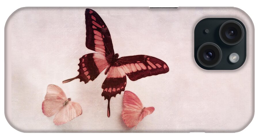 Butterflies iPhone Case featuring the photograph Pastel Pink Butterflies by Brooke T Ryan