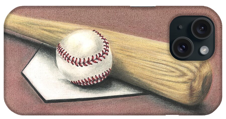 Sports iPhone Case featuring the drawing Pastime by Troy Levesque