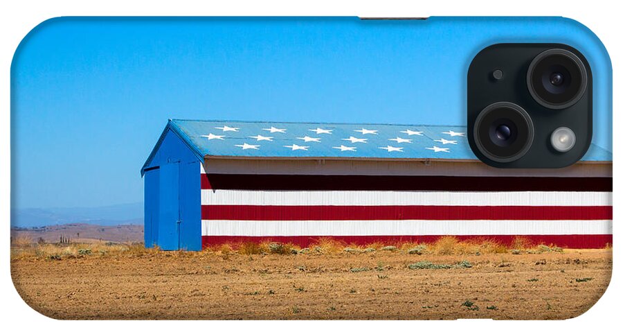 California iPhone Case featuring the photograph Patriotic Barn by Nicholas Blackwell