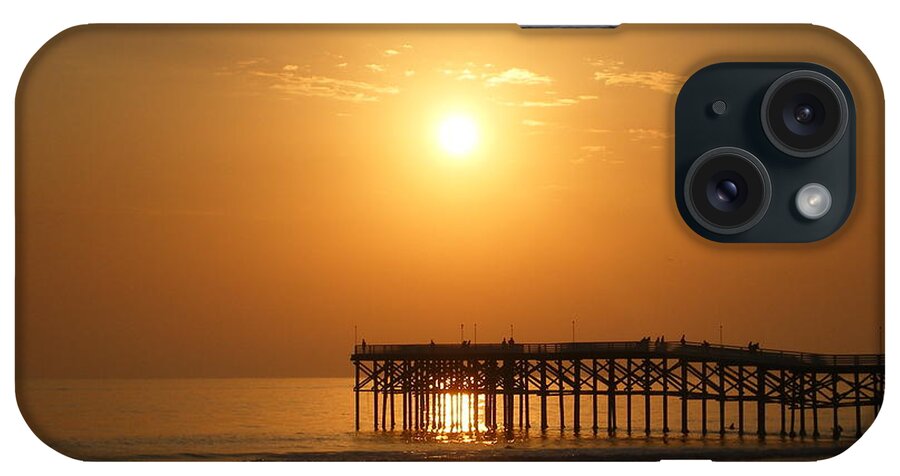 San Diego iPhone Case featuring the photograph PB sunset over the pier by Nathan Rupert