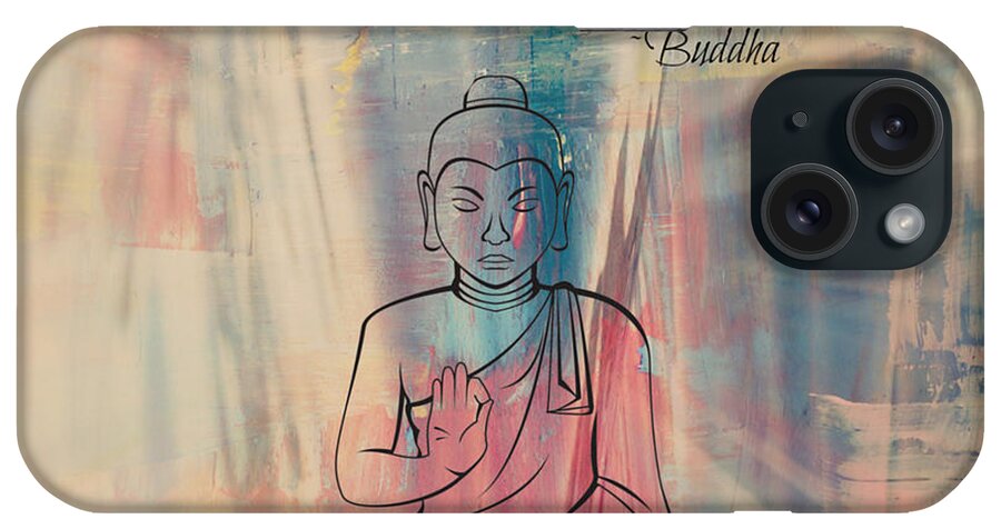 Buddha iPhone Case featuring the digital art Peace Comes from Within by Lora Mercado