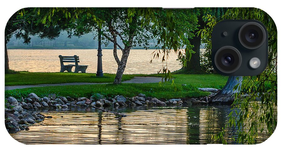 Lake Cadillac iPhone Case featuring the photograph Peace in the Park by Rick Bartrand
