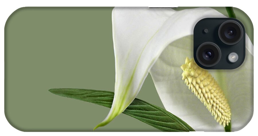 Lilies iPhone Case featuring the digital art Peace Lilies-2 by Nina Bradica