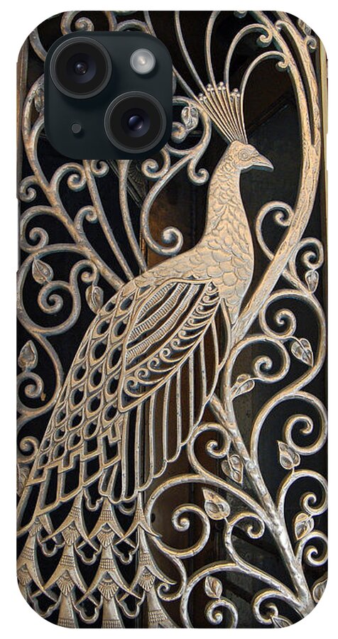 The Palmer House iPhone Case featuring the photograph Peacock Door - The Palmer House in Chicago by Suzanne Gaff
