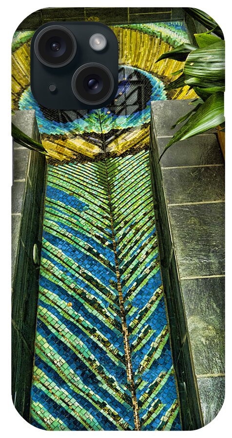 Dublin iPhone Case featuring the photograph Peacock feather pool by Brenda Kean