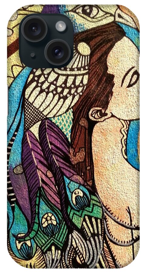 Peacock iPhone Case featuring the painting Peacock Woman by Amy Sorrell