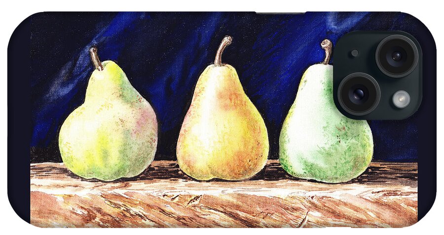 Agriculture iPhone Case featuring the painting Pear Pear And A Pear by Irina Sztukowski
